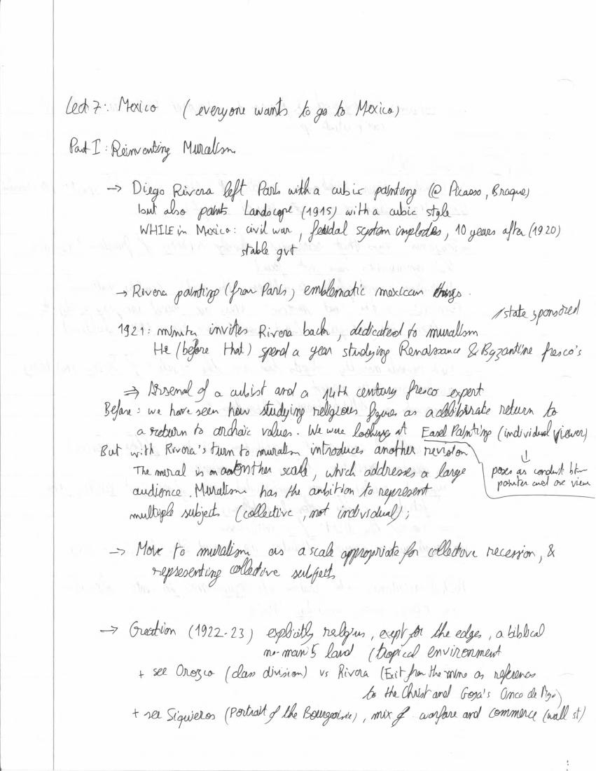Lecture 7 · Mexican Muralism, page 1