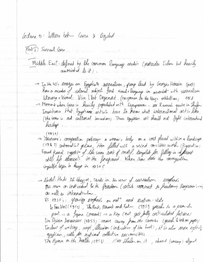 Lecture 13 - 14 · Cairo Baghdad / Postcolonial Africa, page 1