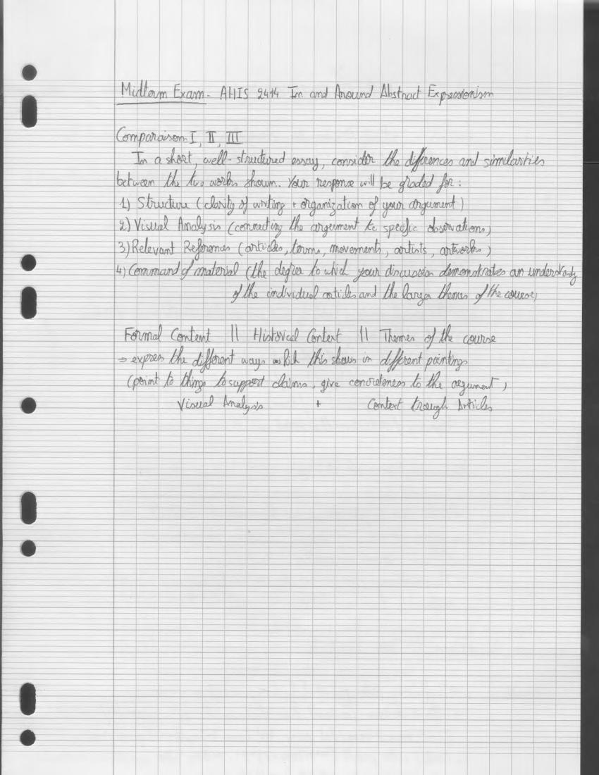 Midterm, memorized, page 1