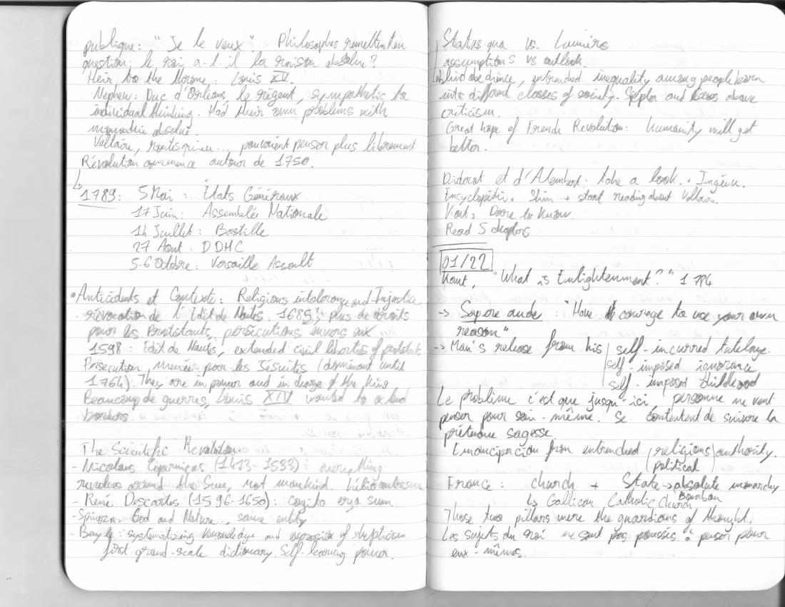 Notes: Lumières, page 2