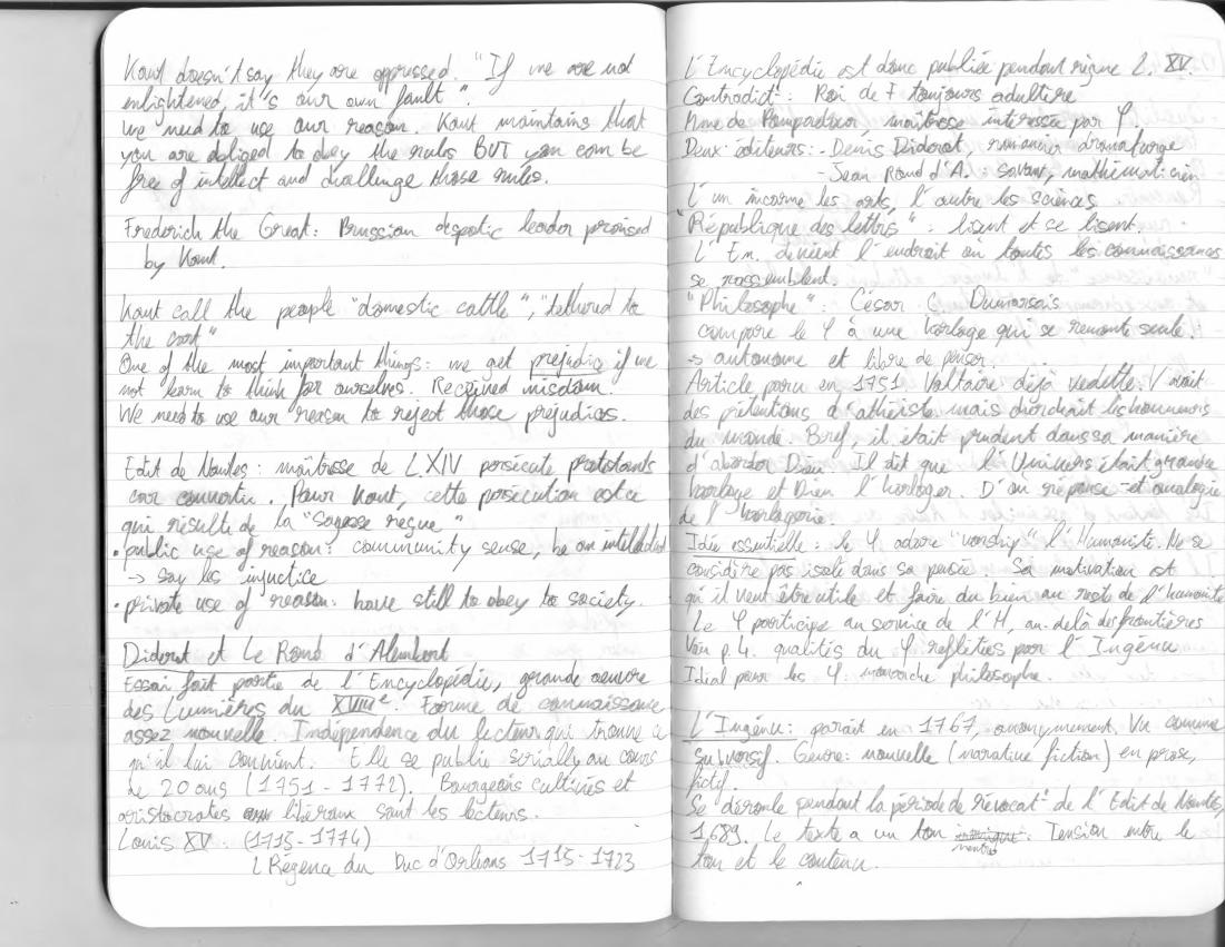 Notes: Lumières, page 3
