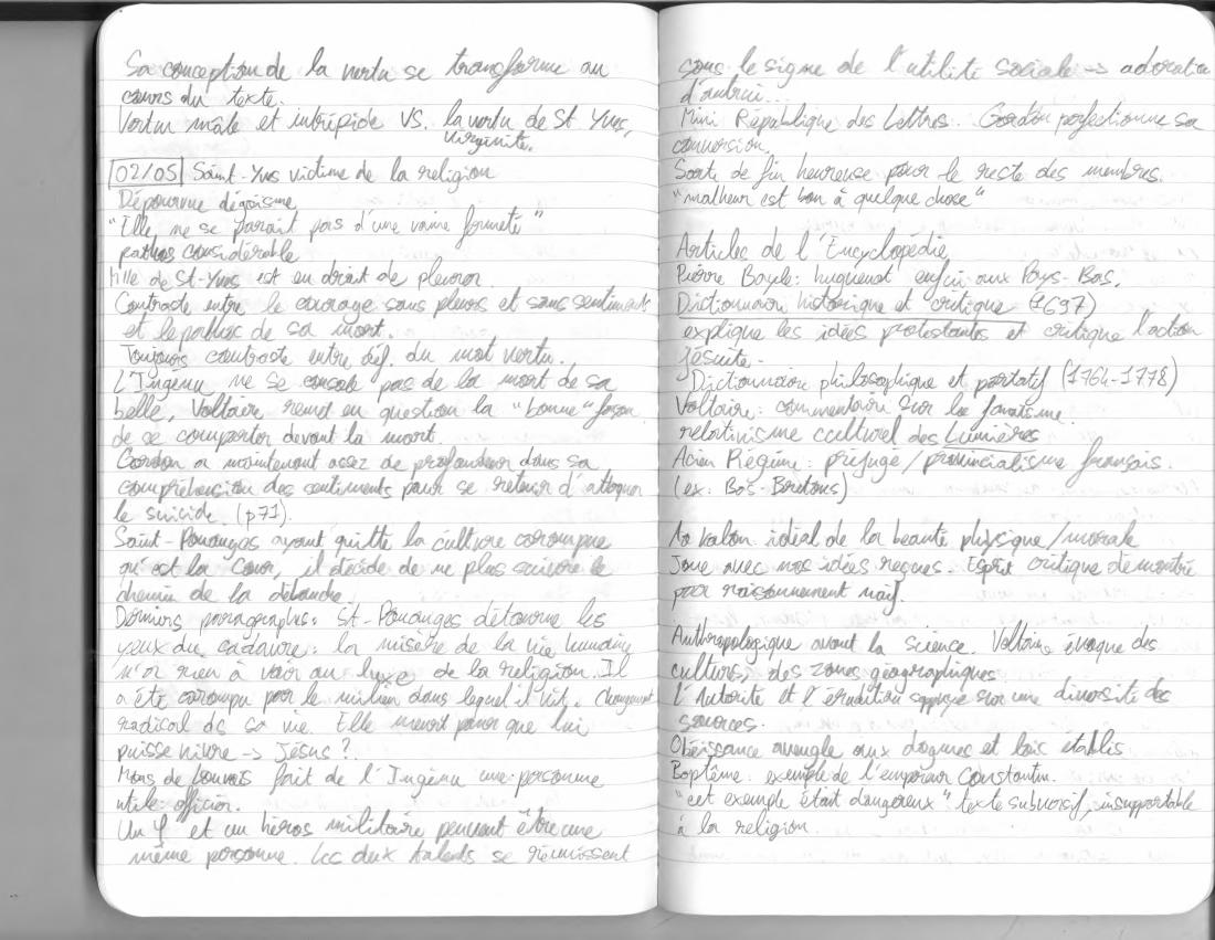 Notes: Lumières, page 7
