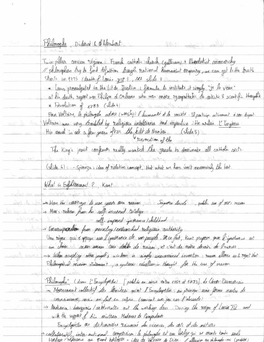 Notes: Lumières, page 22