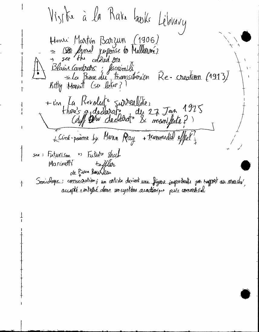 Avant-Garde notes, page 8