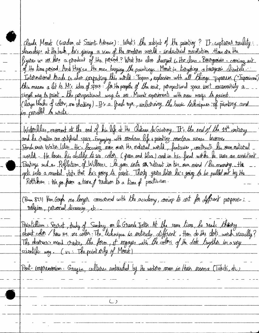 Avant-Garde notes, page 11