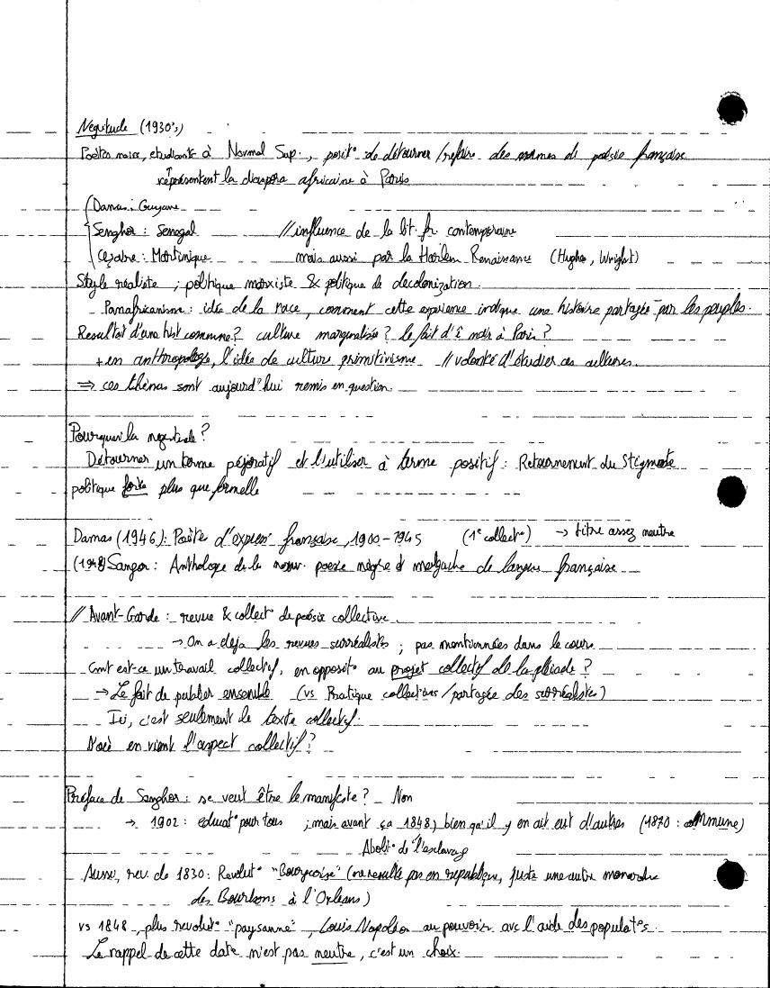 Avant-Garde notes, page 14