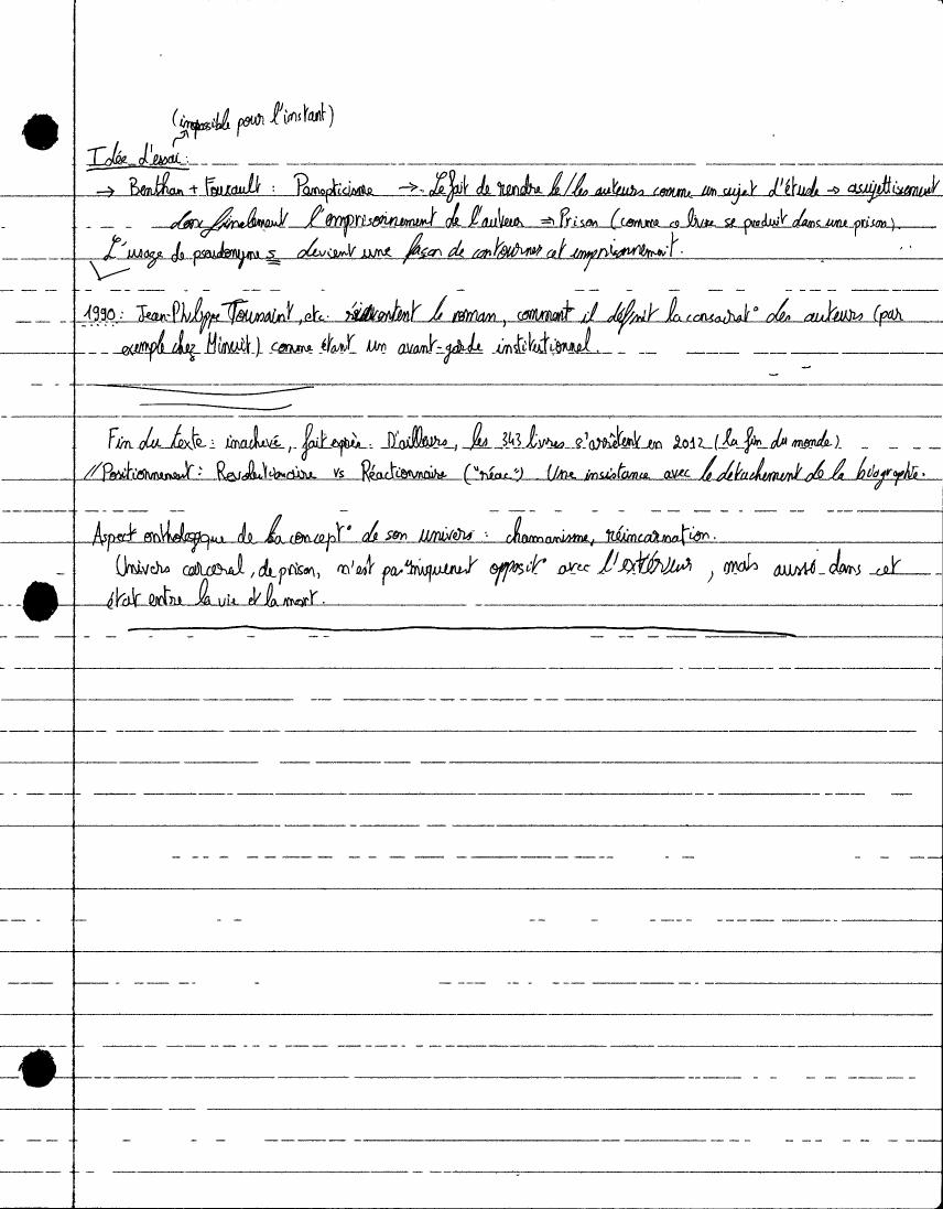 Avant-Garde notes, page 21